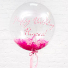 Шар прозрачный Bubble, Happy birthday princess